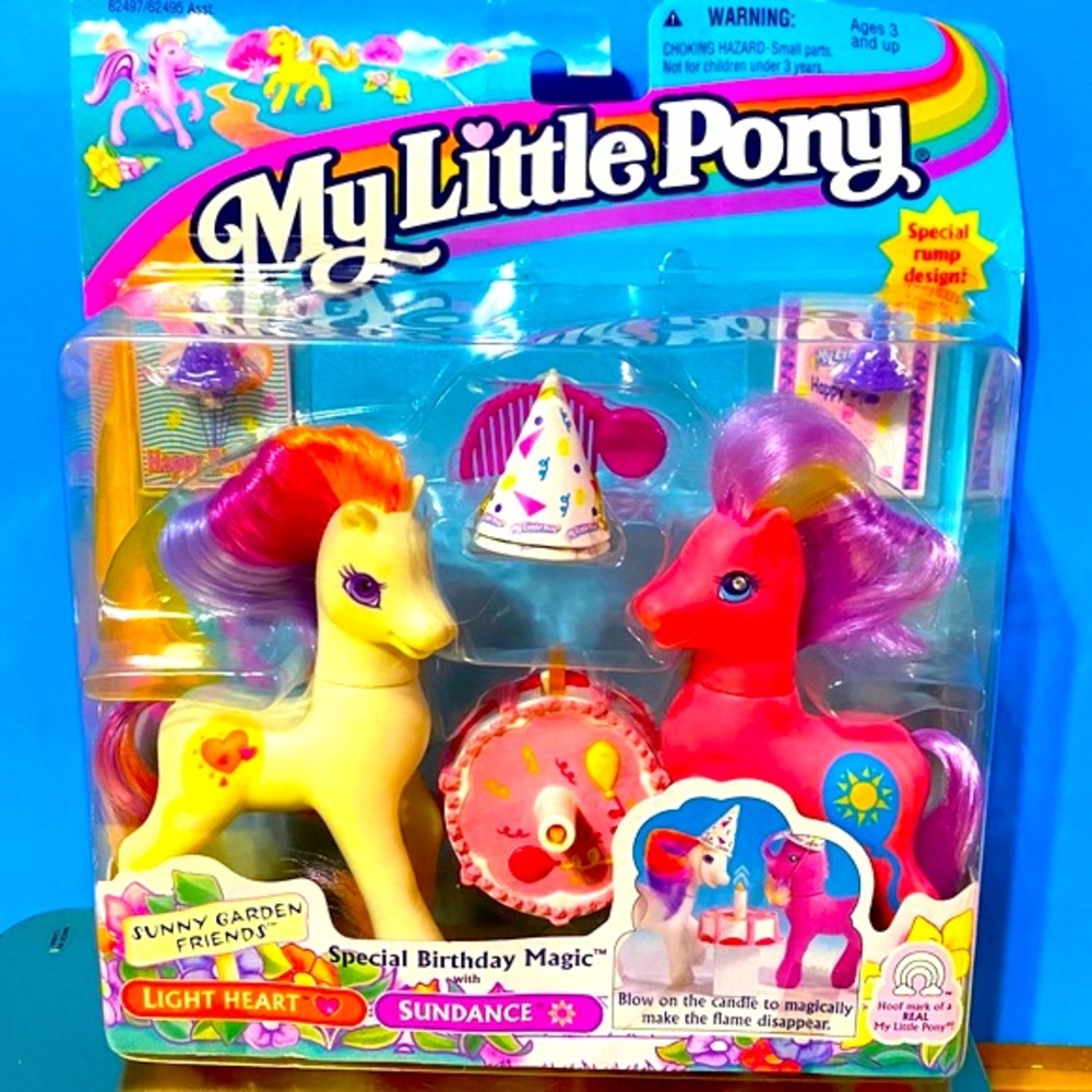 MY LITTLE PONY G2 1997 NWT SUNNY GARDEN FRIENDS SPECIAL BIRTHDAY MAGIC P…